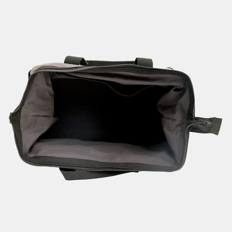 Plumber's Bag - Holdall in black canvas with heavy duty pockets