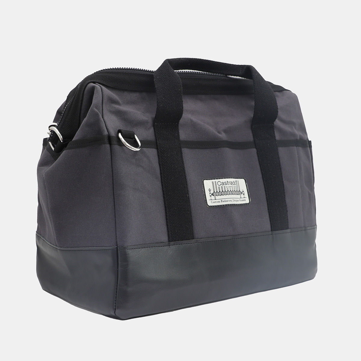Plumber's Bag - Carryall in black canvas with heavy duty pockets