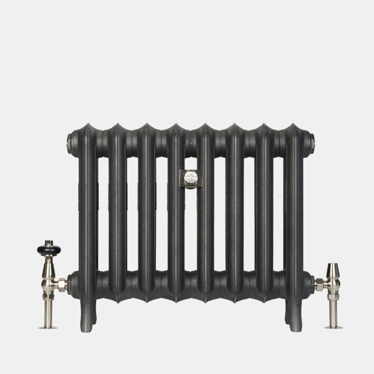 Emmeline II 470mm Castrads bay window radiator in Black Iron finish