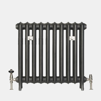 Emmeline II 670mm cast iron radiator in black iron finish