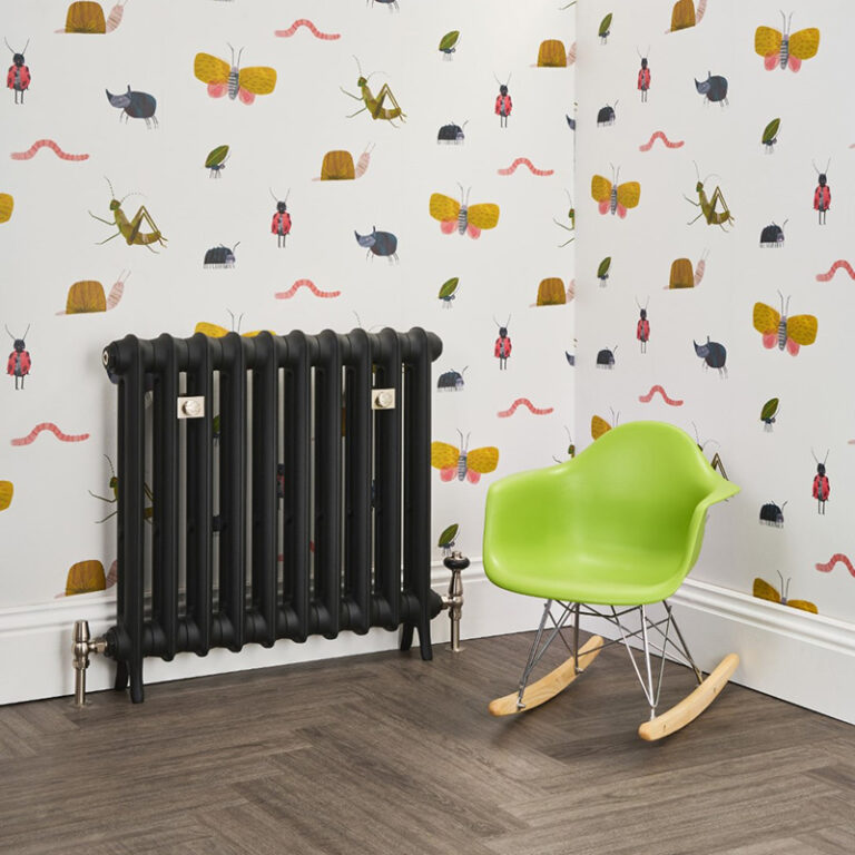 matt black cast iron radiator