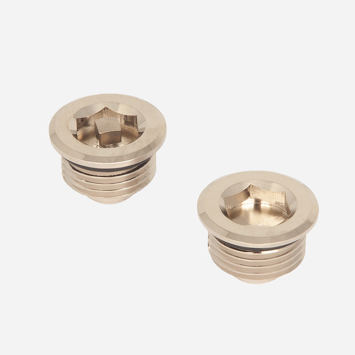 BVA1 & 2 Bleed Valve & Blanking Plug Pair - Polished Nickel