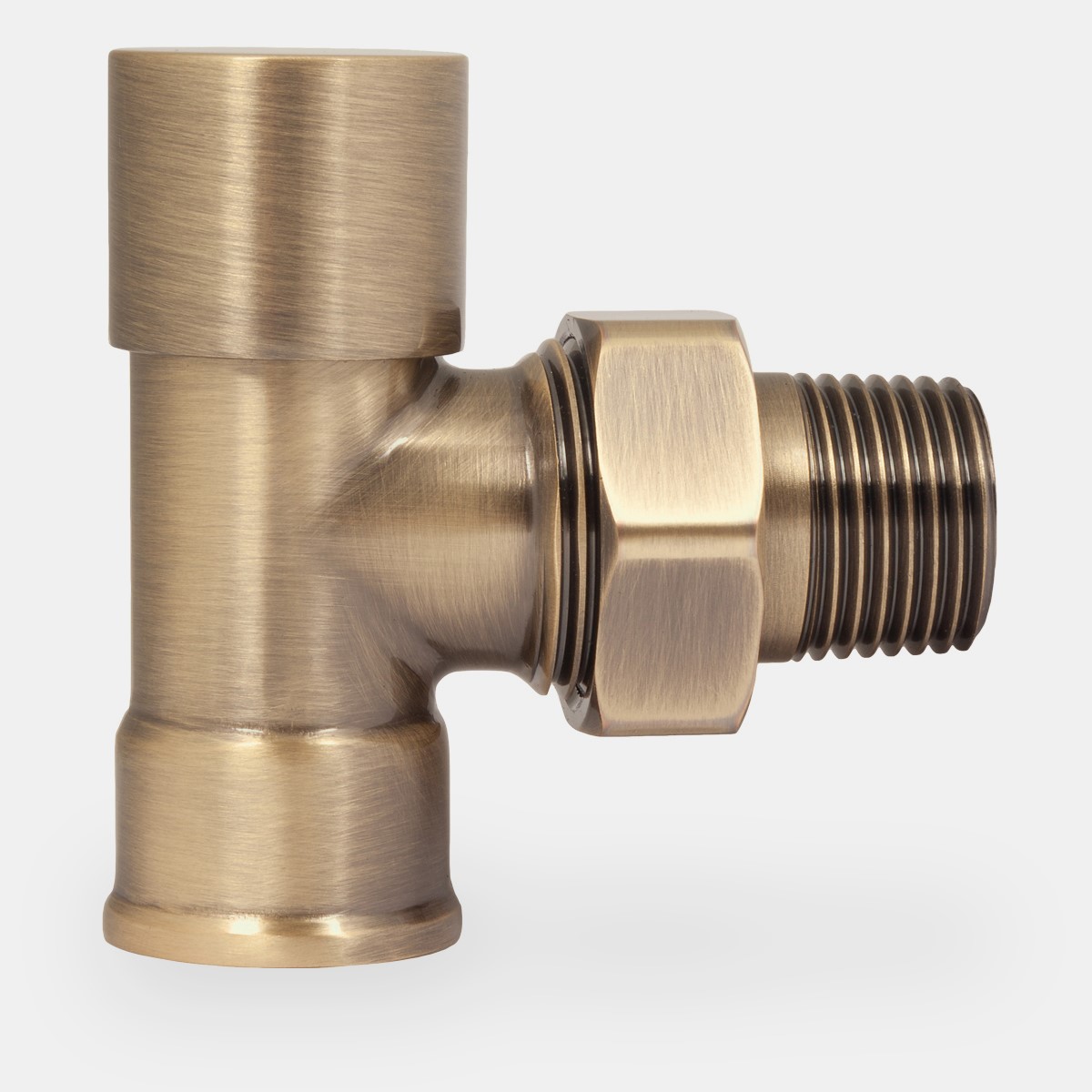 ½" Niva FIP Angled Lockshield in Antique Brass