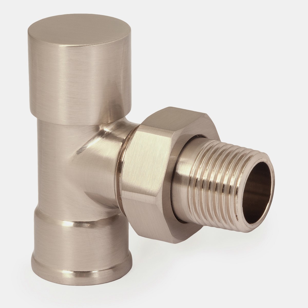 ½" Niva FIP Angled Lockshield in Satin Nickel - angled view