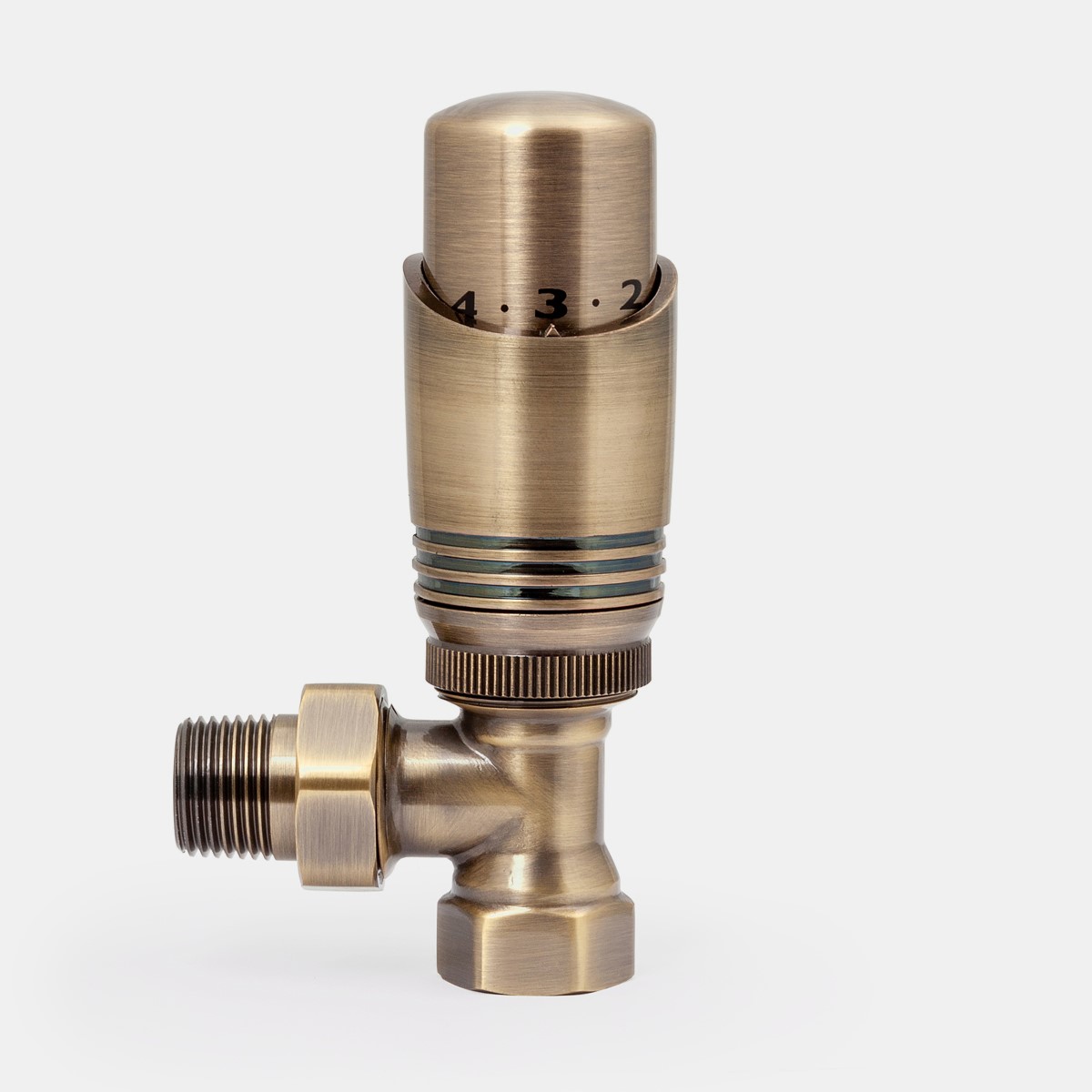 ½" Niva FIP Angled TRV in Antique Brass