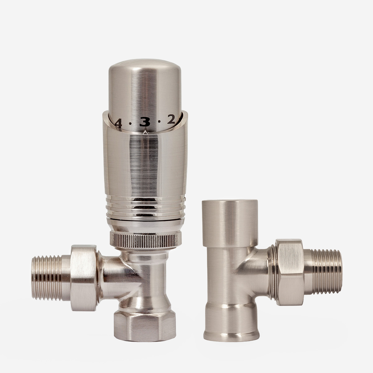 ½" Niva FIP Angled TRV Pair in Satin Nickel