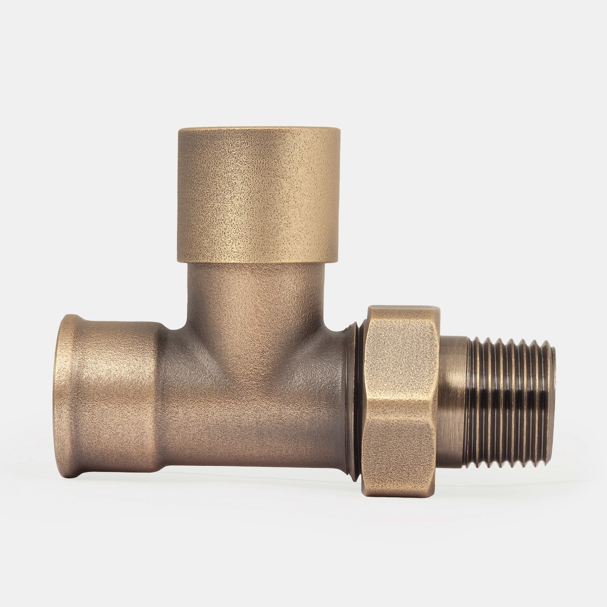 ½" Niva FIP Straight Lockshield in Natural Brass