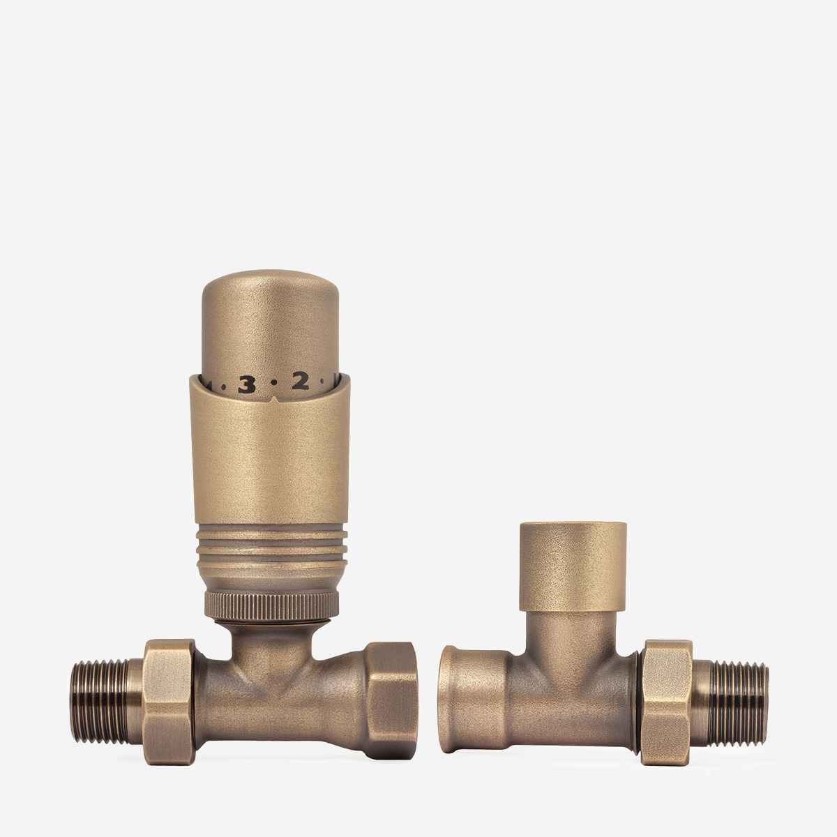 ½" Niva FIP Straight TRV Pair in Natural Brass