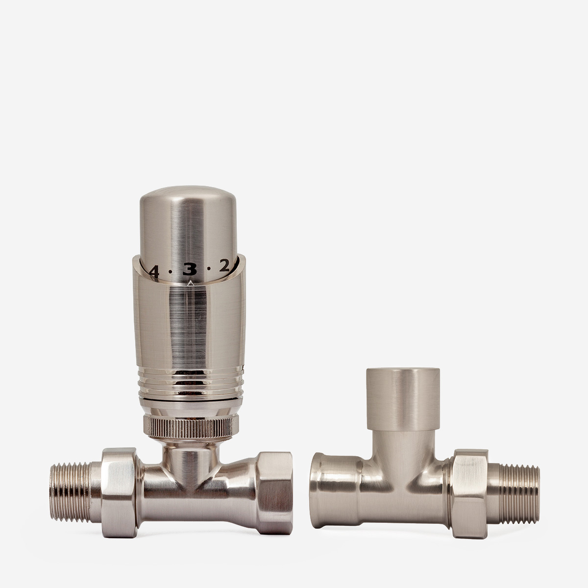 ½" Niva FIP Straight TRV Pair in Satin Nickel