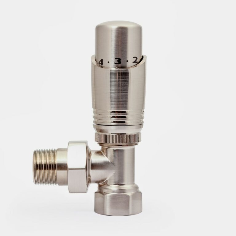 ¾" Niva FIP Angled TRV in Satin Nickel