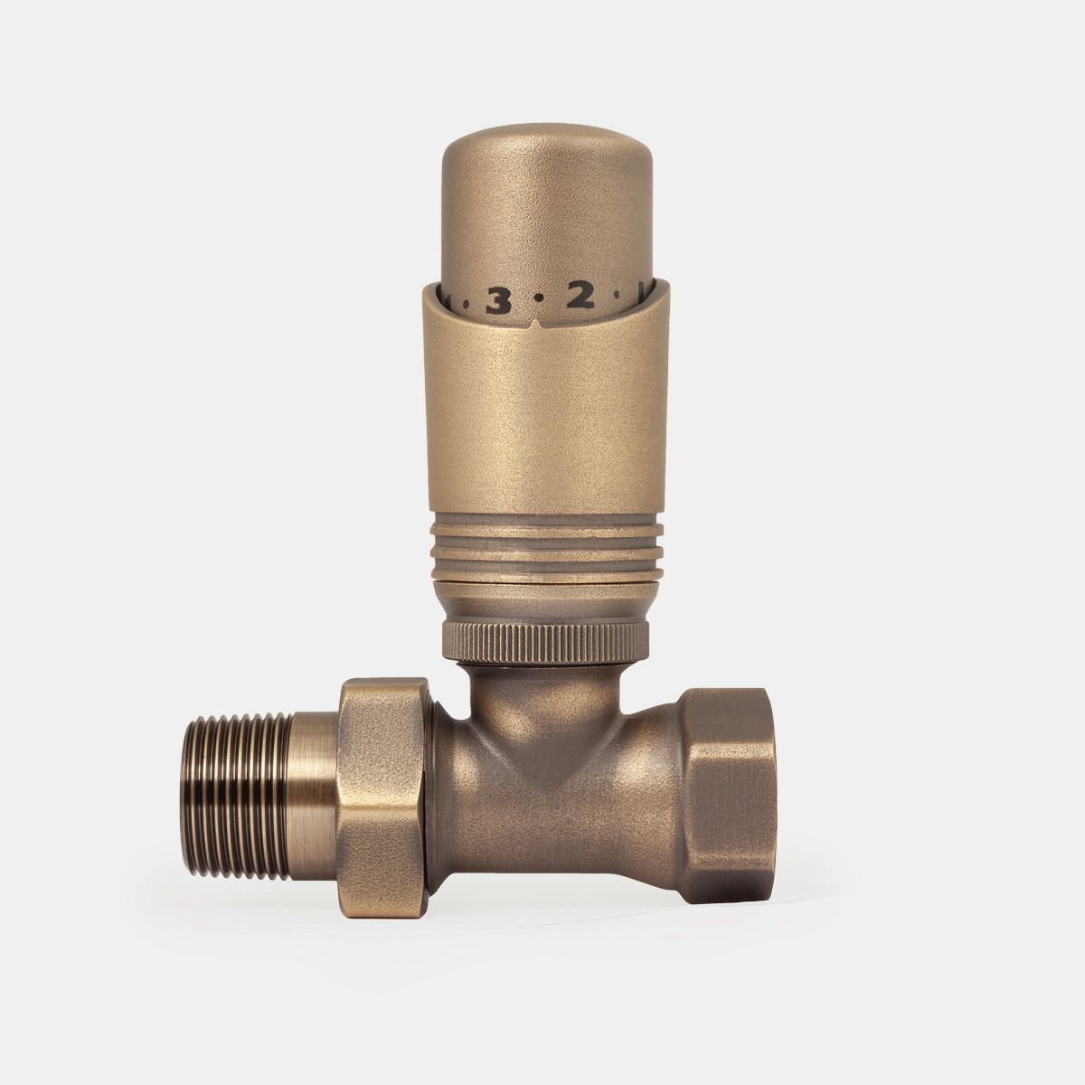 ¾" Niva FIP Straight TRV in Natural Brass