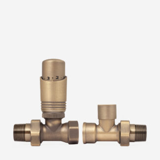 ¾" Niva FIP Straight TRV Pair in Natural Brass