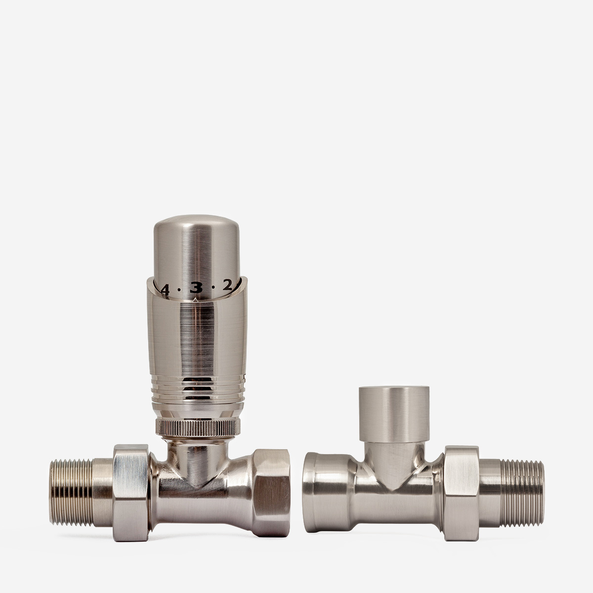 ¾" Niva FIP Straight TRV Pair in Satin Nickel