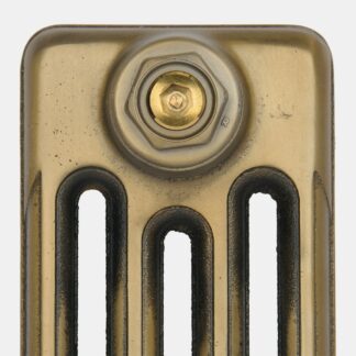 Cast iron radiator in Natural Brass finish