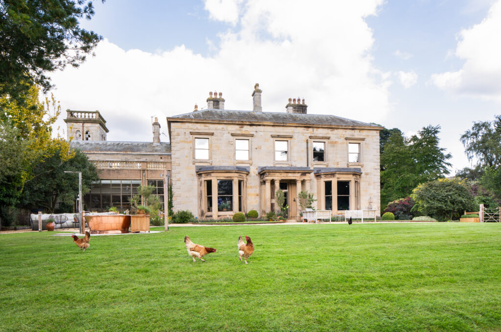 Georgian Hall turned luxury retreat with antique cast iron radiators