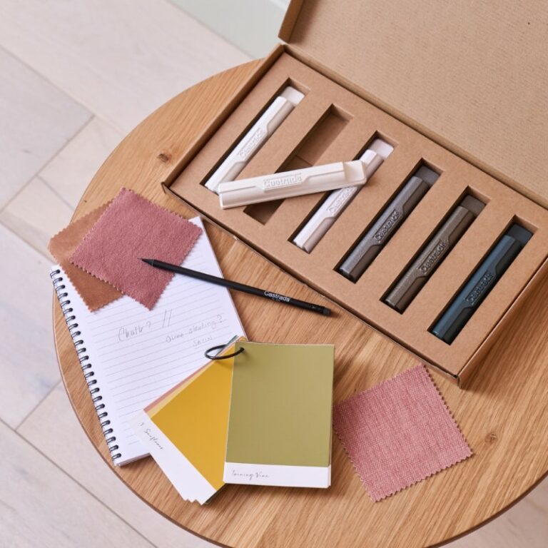 Cast iron radiator colour samples for white and grey finishes