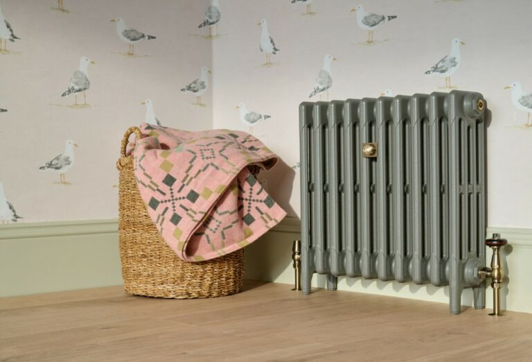 Castrads Cast iron radiator in quartz grey finish