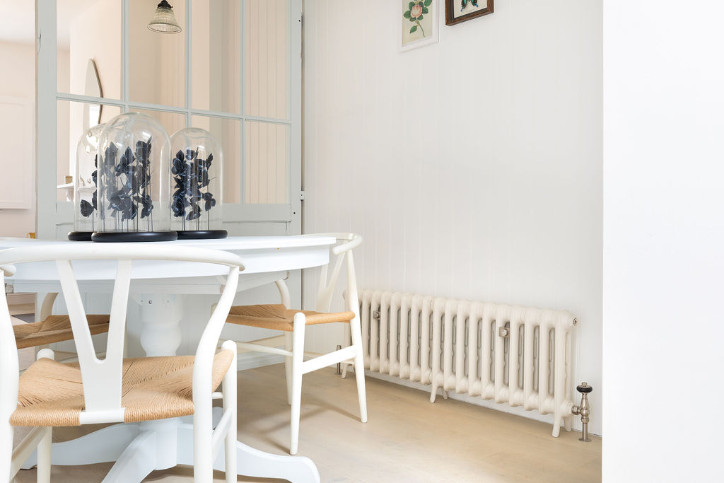Castrads cast iron radiators in a cottage in putney south west london