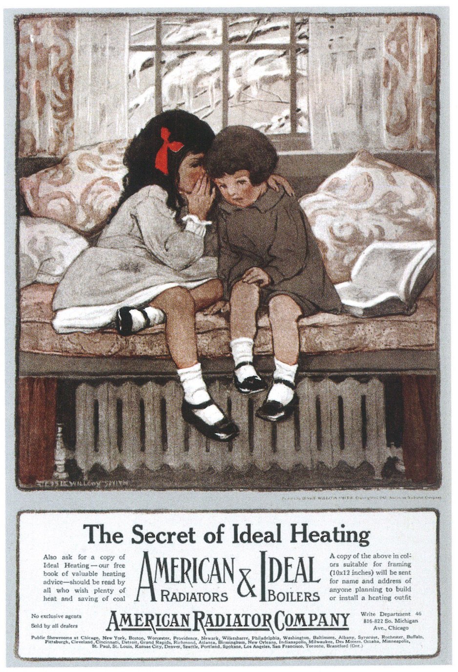 Original advertisement for Rococo Window Radiators